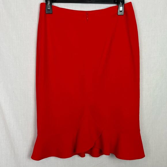 ESCADA Designer Black Label BodyCon Flare Ruffle Trim Flare Pencil Skirt 6 - Picture 1 of 7